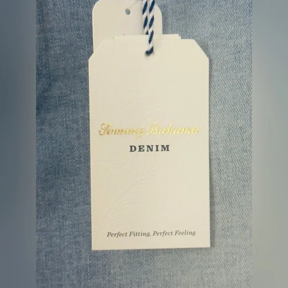 Tommy Bahama Boracay® Indigo Raw-Edge Midi Bleach Wash Denim Skirt Size 6. NWT - Picture 12 of 14